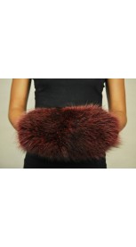 Hand Muff - Red raccoon fur